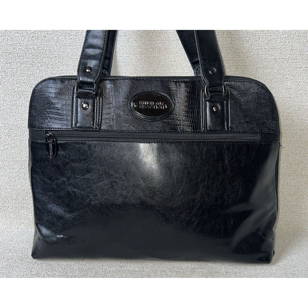 Kenneth Cole Briefcase Women Black Computer Bag 9950-51BK Zipper Support Feet